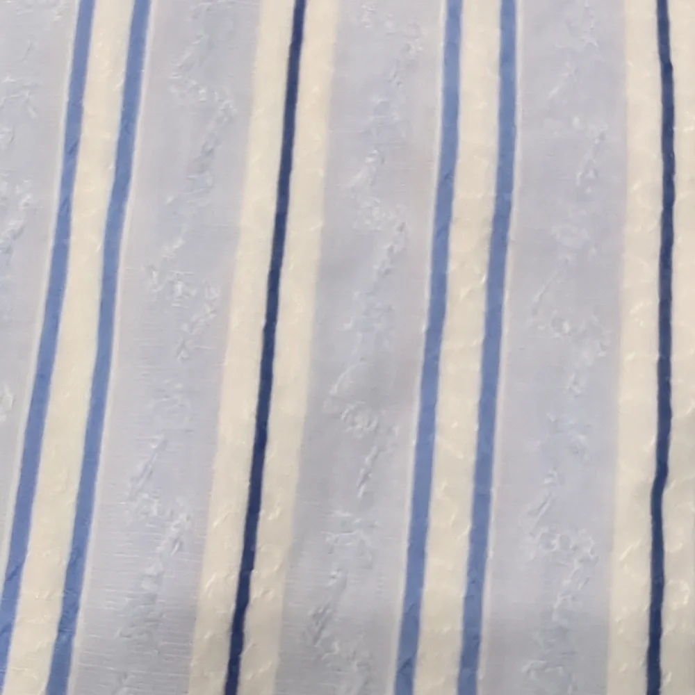 Bugatchi Men's Dress Shirt Blue White Pinstripe Casual Button Down 100% Cotton M